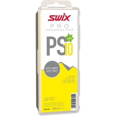 Парафин Swix PS10 Yellow, 0°C/+10°C, 180g PS10-6