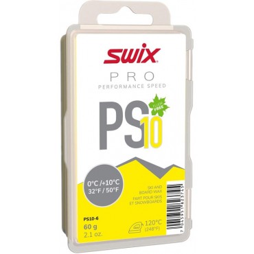 Парафин Swix PS10 Yellow, 0°C/+10°C, 60g PS10-6